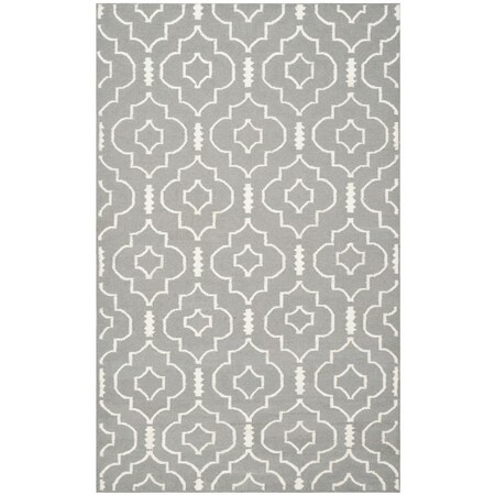 Safavieh Dhurries Hand Woven Flat Weave Rectangle Area Rug Grey & Ivory - 10 x 14 ft. DHU637B-10